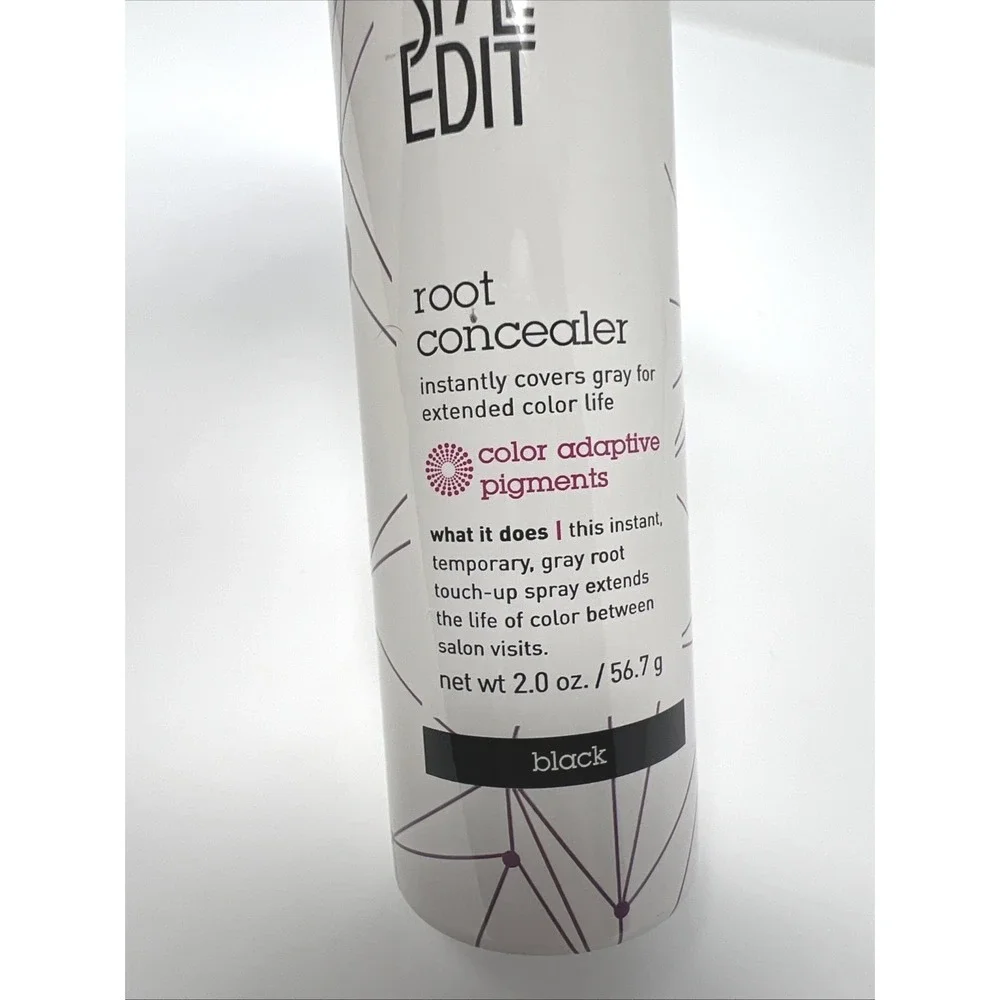 Luxury Root Concealer Spray - Instant Grey Coverage, Black 2 Oz for Effortles...